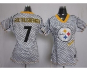 nike women nfl jerseys pittsburgh steelers #7 roethlisberger [fem fan zebra]