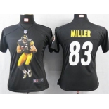 nike women nfl jerseys pittsburgh steelers #83 heath miller black[portrait fashion]