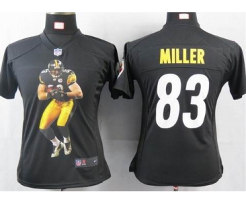 nike women nfl jerseys pittsburgh steelers #83 heath miller black[portrait fashion]