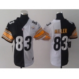 nike women nfl jerseys pittsburgh steelers #83 heath miller white-black[nike split]