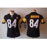 nike women nfl jerseys pittsburgh steelers #84 brown black[nike limited]