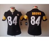 nike women nfl jerseys pittsburgh steelers #84 brown black[nike limited]