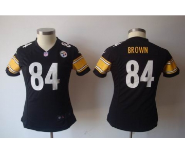 nike women  nfl jerseys pittsburgh steelers #84 brown black[nike]