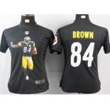 nike women nfl jerseys pittsburgh steelers #84 brown black[portrait fashion]