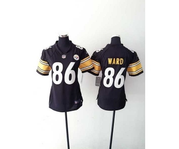 nike women nfl jerseys pittsburgh steelers #86 ward black[nike]