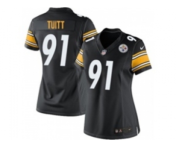 nike women nfl jerseys pittsburgh steelers #91 stephon tuitt black[nike]