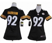 nike women nfl jerseys pittsburgh steelers #92 harrison black[nike]