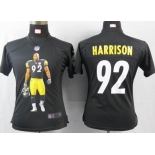 nike women nfl jerseys pittsburgh steelers #92 harrison black[portrait fashion]