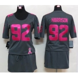 nike women nfl jerseys pittsburgh steelers #92 harrison dk.grey[breast cancer awareness]