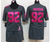 nike women nfl jerseys pittsburgh steelers #92 harrison dk.grey[breast cancer awareness]