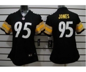 nike women nfl jerseys pittsburgh steelers #95 jones black[nike][jones]