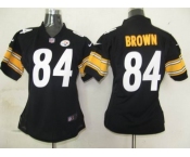 nike women nfl pittsburgh steelers #84 brown black [nike]