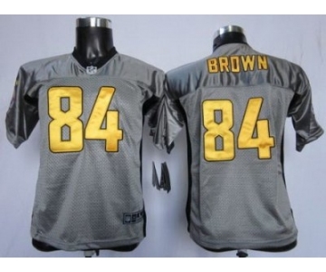 Nike Youth Nfl Jerseys Pittsburgh Steelers #84 Antonio Brown Grey [Nike Shadow]