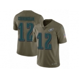 Youth Nike Philadelphia Eagles #12 Randall Cunningham Limited Olive 2017 Salute to Service NFL Jersey