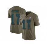 Youth Nike Philadelphia Eagles #17 Alshon Jeffery Limited Olive 2017 Salute to Service NFL Jersey