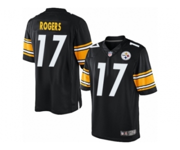 Youth Nike Pittsburgh Steelers #17 Eli Rogers Limited Black Team Color NFL Jersey