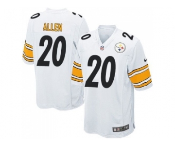 Youth Nike Pittsburgh Steelers #20 Will Allen white jerseys