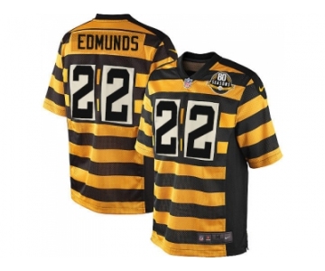 Youth Nike Pittsburgh Steelers #22 Terrell Edmunds Black Yellow Alternate Stitched NFL Elite Jersey