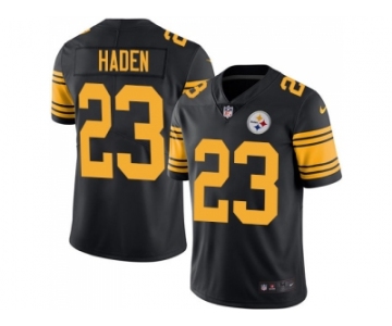 Youth Nike Pittsburgh Steelers #23 Joe Haden Black Stitched NFL Limited Rush Jersey