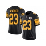 Youth Nike Pittsburgh Steelers #23 Mike Wagner Limited Black Rush NFL Jersey