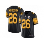 Youth Nike Pittsburgh Steelers #26 Rod Woodson Limited Black Rush NFL Jersey