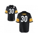 Youth Nike Pittsburgh Steelers #30 James Conner Black Team Color NFL Jersey