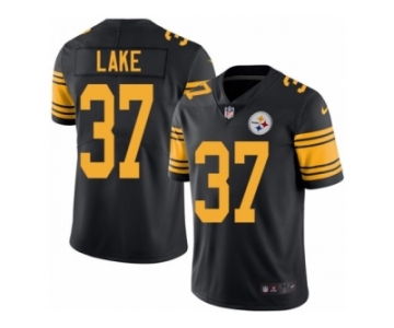 Youth Nike Pittsburgh Steelers #37 Carnell Lake Limited Black Rush NFL Jersey