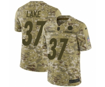 Youth Nike Pittsburgh Steelers #37 Carnell Lake Limited Camo 2018 Salute to Service NFL Jersey