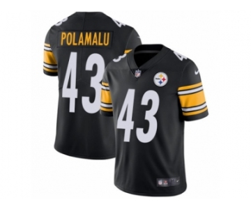 Youth Nike Pittsburgh Steelers #43 Troy Polamalu Vapor Untouchable Limited Black Team Color NFL Jersey