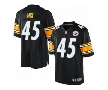 Youth Nike Pittsburgh Steelers #45 Roosevelt Nix Limited Black Team Color NFL Jersey