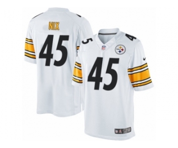 Youth Nike Pittsburgh Steelers #45 Roosevelt Nix Limited White NFL Jersey