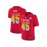 Youth Nike Pittsburgh Steelers #45 Roosevelt Nix Red Stitched NFL Limited AFC 2018 Pro Bowl Jersey