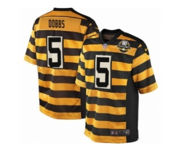 Youth Nike Pittsburgh Steelers #5 Joshua Dobbs Limited Yellow Black Alternate 80TH Anniversary Throwback NFL Jersey