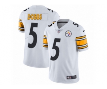 Youth Nike Pittsburgh Steelers #5 Joshua Dobbs White Vapor Untouchable Limited Player NFL Jersey