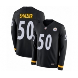 Youth Nike Pittsburgh Steelers #50 Ryan Shazier Limited Black Therma Long Sleeve NFL Jersey