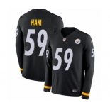 Youth Nike Pittsburgh Steelers #59 Jack Ham Limited Black Therma Long Sleeve NFL Jersey