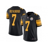 Youth Nike Pittsburgh Steelers #7 Ben Roethlisberger Limited Black Rush NFL Jersey