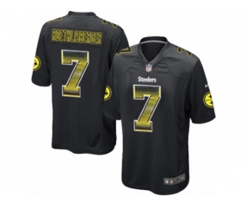 Youth Nike Pittsburgh Steelers #7 Ben Roethlisberger Limited Black Strobe NFL Jersey