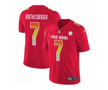 Youth Nike Pittsburgh Steelers #7 Ben Roethlisberger Red Stitched NFL Limited AFC 2018 Pro Bowl Jersey