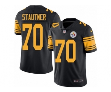 Youth Nike Pittsburgh Steelers #70 Ernie Stautner Limited Black Rush NFL Jersey