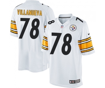 Youth Nike Pittsburgh Steelers #78 Alejandro Villanueva Elite White NFL Jersey