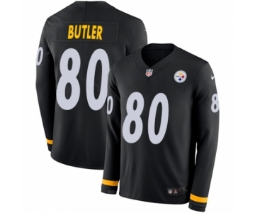 Youth Nike Pittsburgh Steelers #80 Jack Butler Limited Black Therma Long Sleeve NFL Jersey