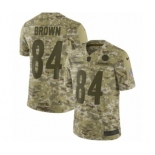 Youth Nike Pittsburgh Steelers #84 Antonio Brown Limited Camo 2018 Salute to Service NFL Jersey