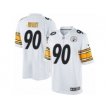 Youth Nike Pittsburgh Steelers #90 T. J. Watt Limited White NFL Jersey