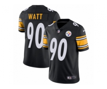 Youth Nike Pittsburgh Steelers #90 T. J. Watt Vapor Untouchable Limited Black Team Color NFL Jersey