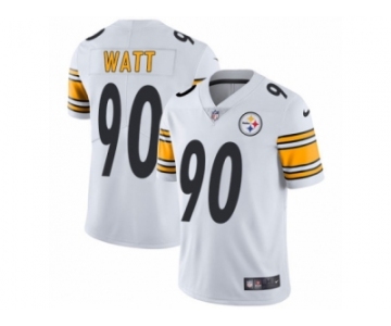 Youth Nike Pittsburgh Steelers #90 T. J. Watt Vapor Untouchable Limited White NFL Jersey