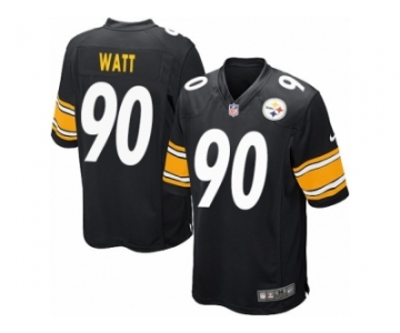 Youth Nike Pittsburgh Steelers #90 T.J. Watt Game Black Team Color NFL Jersey