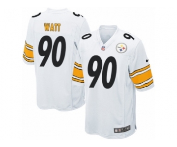 Youth Nike Pittsburgh Steelers #90 T.J. Watt Game White NFL Jersey