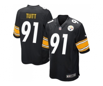 Youth Nike Pittsburgh Steelers #91 Stephon Tuitt Black jerseys