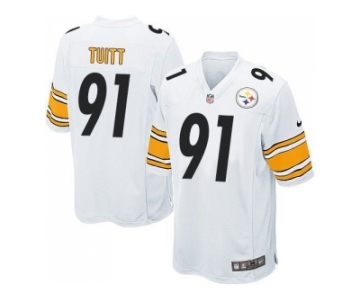 Youth Nike Pittsburgh Steelers #91 Stephon Tuitt white jerseys